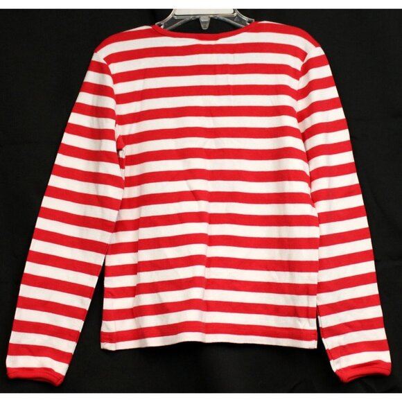 2008 Gymboree Sweet Heart Valentine Day Shirt Red Striped Button Classic French - Picture 4 of 6